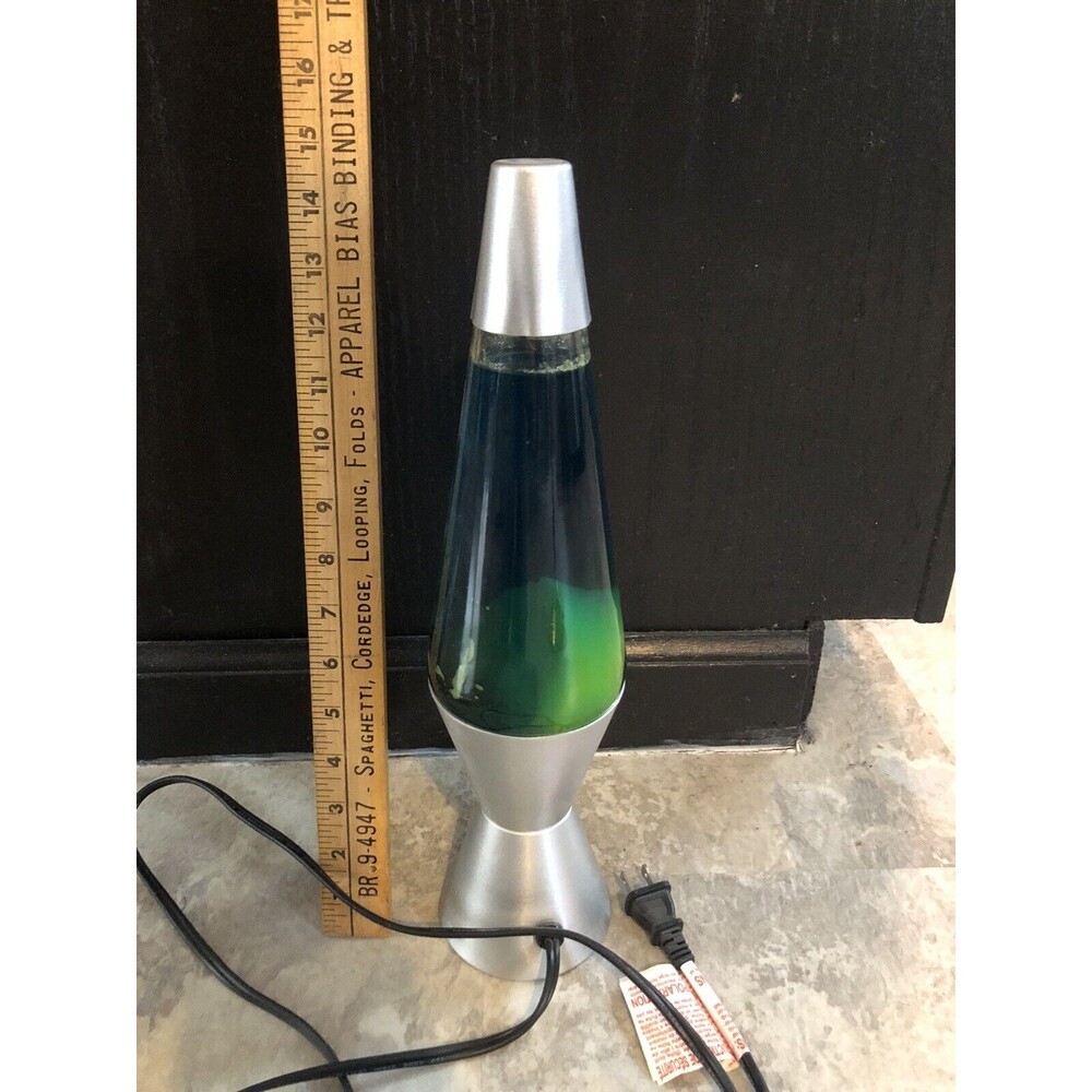 Lava Lamp Blue Green Wax 15 inches needs Bulb for parts